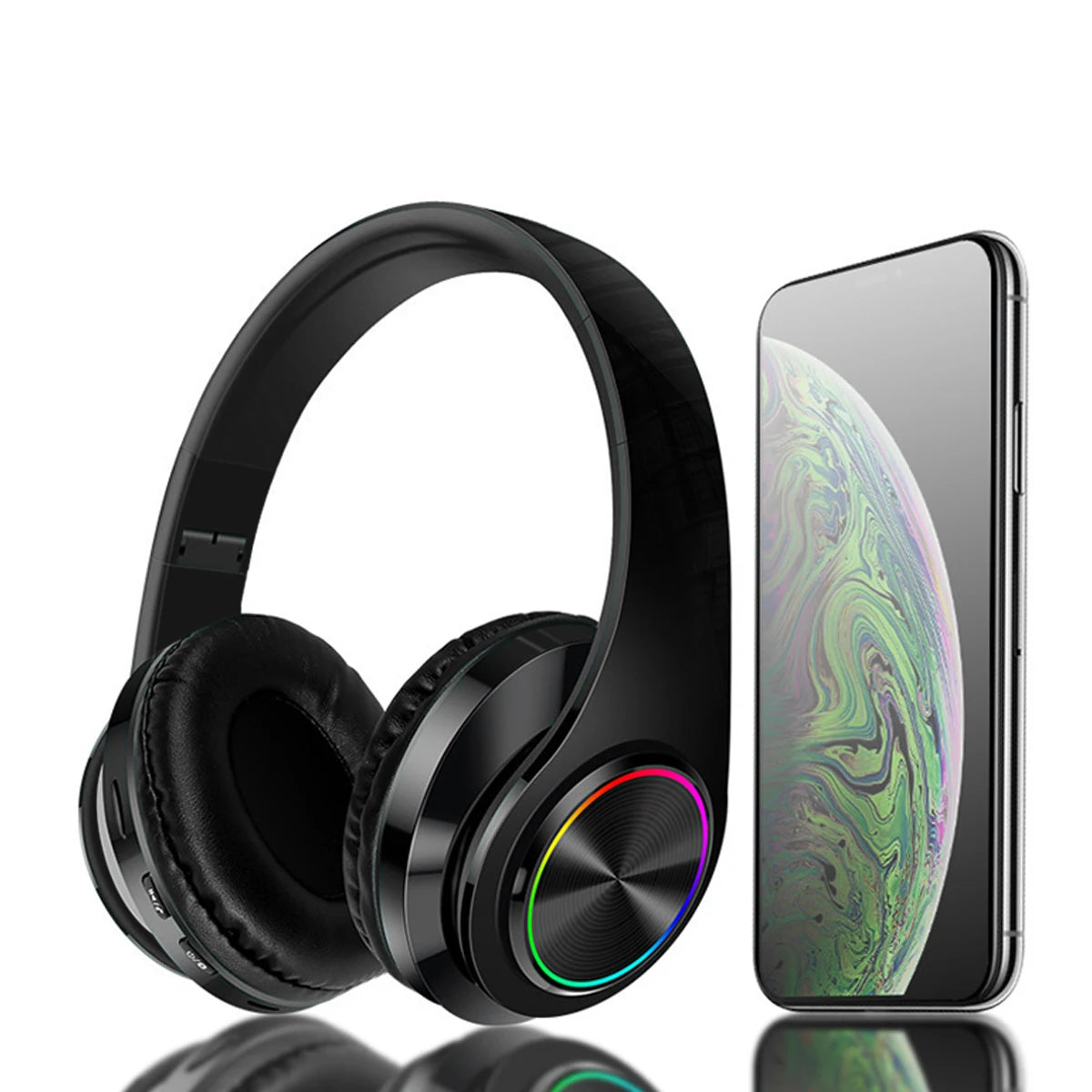2026 New Wireless Bluetooth Over-Ear Stereo Headphones P47 Foldable Wireless Sports Gaming Headset Compatible for iPhone Xiaomi
