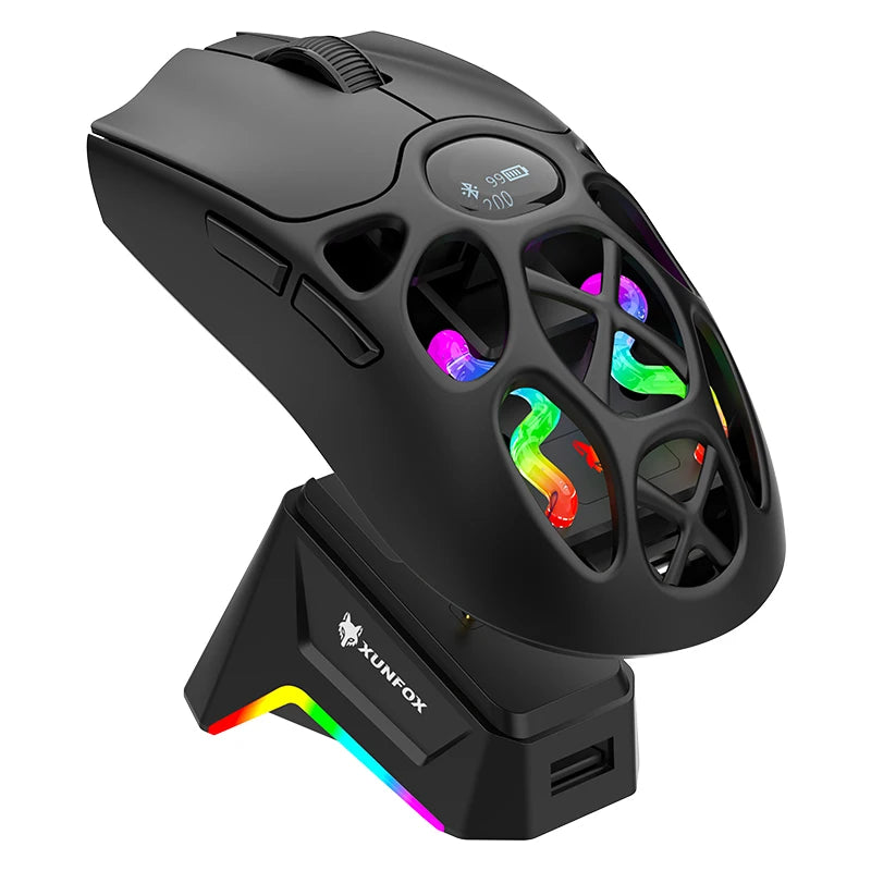 Attack Shark H16 Mouse, lightweight S205, three-mode wireless Bluetooth mouse for gaming, charging, RGB lighting, suitable for P